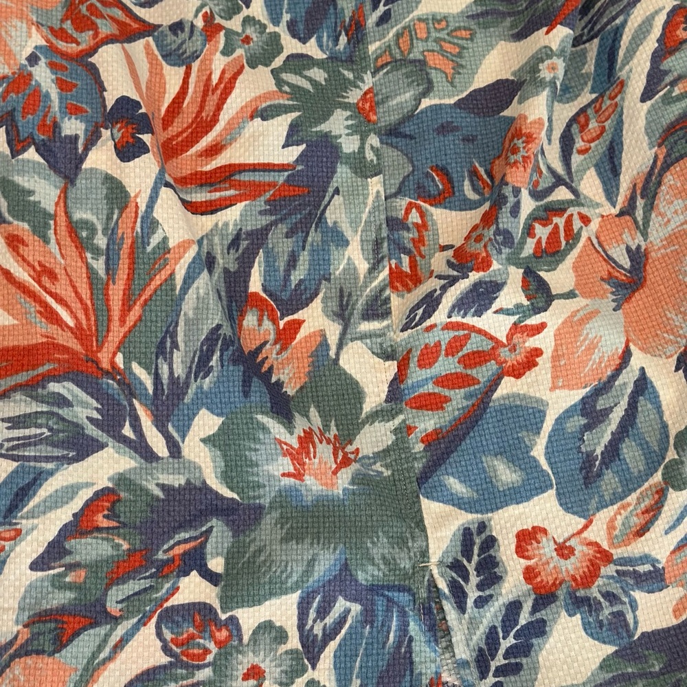 Faherty Blue Orange Bay Twist Halter Dress in Paradise Blossom Floral- Size M - Picture 8 of 10